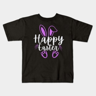 Happy Easter Bunny Rabbit Face Funny Easter Day Kids T-Shirt